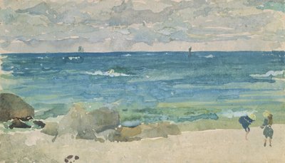 Scène de plage avec deux personnages, 1885-90 - James Abbott McNeill Whistler