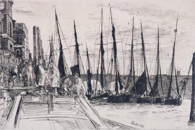 Bateaux à côté de Billingsgate, Londres, 1859 - James Abbott McNeill Whistler