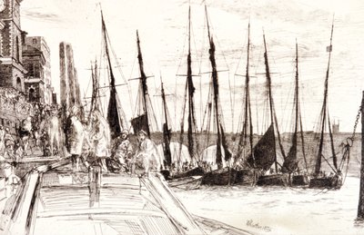 Bateaux à côté de Billingsgate, Londres, 1859 - James Abbott McNeill Whistler