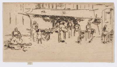 Stand, place du marché, Loches - James Abbott McNeill Whistler