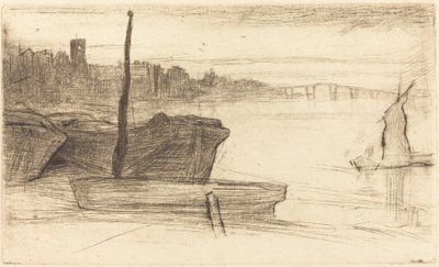 Pont et église de Chelsea, vers 1870-1871 - James Abbott McNeill Whistler