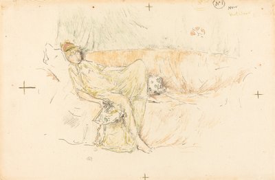 Figure drapée, allongée, 1892 - James Abbott McNeill Whistler