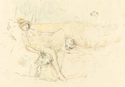Figure drapée, allongée - James Abbott McNeill Whistler