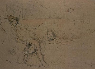Figure drapée allongée - James Abbott McNeill Whistler