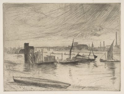 Matinée à Battersea Aube à Battersea Cadogan Pier, 1861 - James Abbott McNeill Whistler