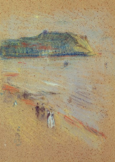 Figures sur une plage près des falaises - James Abbott McNeill Whistler