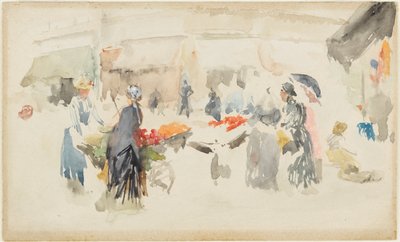 Marché aux fleurs – Dieppe - James Abbott McNeill Whistler