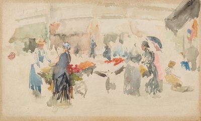 Marché aux fleurs : Dieppe - James Abbott McNeill Whistler