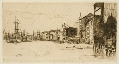 Free Trade Wharf à Londres - James Abbott McNeill Whistler