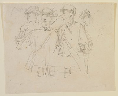 Groupe de quatre hommes - James Abbott McNeill Whistler