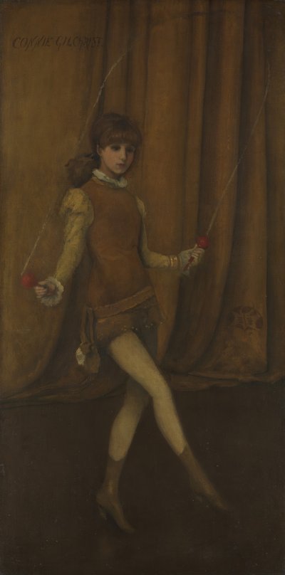Harmonie en jaune et or : La fille dorée Connie Gilchrist - James Abbott McNeill Whistler