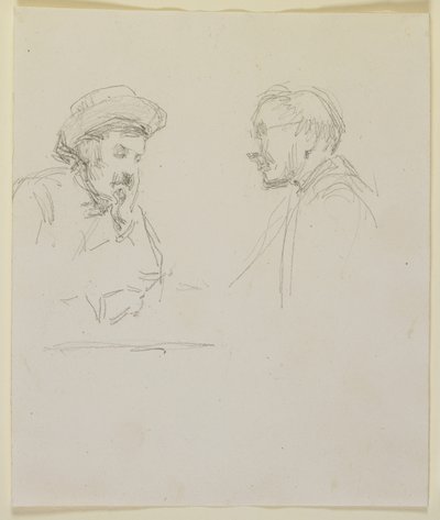 Têtes de deux hommes, vers 1855-59 - James Abbott McNeill Whistler