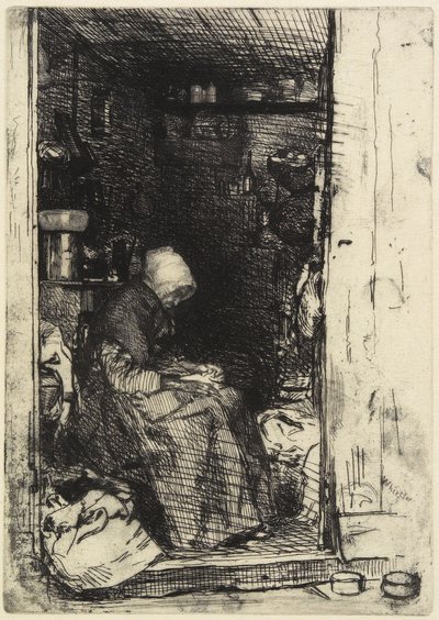 La Vieille aux Loques de "Douze Eaux-fortes de la Nature" - James Abbott McNeill Whistler