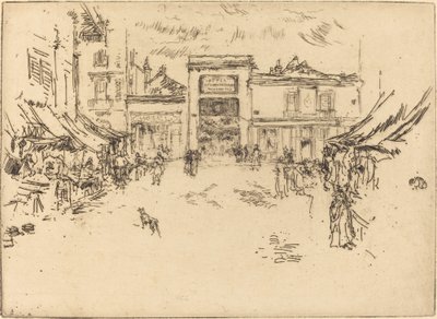Petite place du marché, Tours, 1888 - James Abbott McNeill Whistler