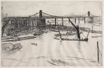 Ancien pont Hungerford - James Abbott McNeill Whistler