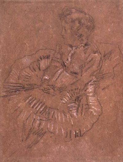 PD.67-1959 Une fille assise en grande jupe (une étude d
