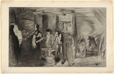 Gravure, La Forge, de la série Gravures sur la Tamise et autres sujets, 1861 - James Abbott McNeill Whistler