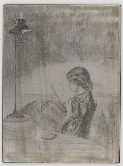 Lecture à la lumière de la lampe, 1858 - James Abbott McNeill Whistler