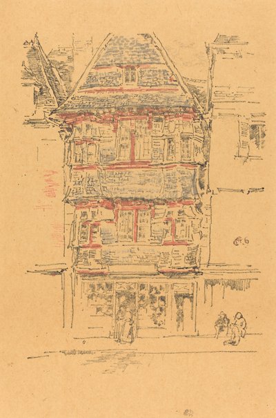 Maison rouge, Paimpol, 1893 - James Abbott McNeill Whistler