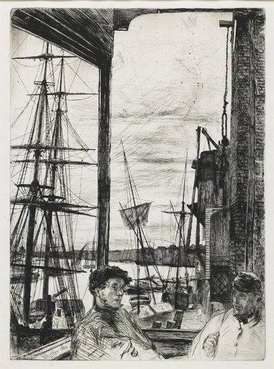 Rotherhithe de "Seize gravures de scènes sur la Tamise et autres sujets" - James Abbott McNeill Whistler