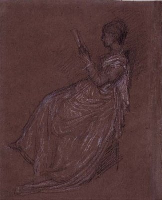 Dame assise lisant, étude pour Mme Layland - James Abbott McNeill Whistler