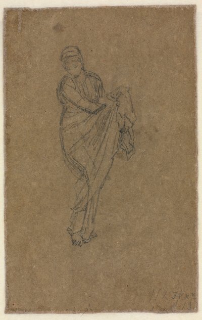 Femme debout tenant sa robe (verso), vers 1872 - James Abbott McNeill Whistler