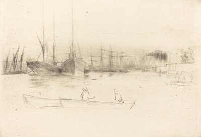 Bateaux à vapeur au large de la Tour, 1875 - James Abbott McNeill Whistler