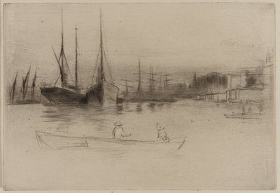 Bateaux à vapeur au large de la Tour, 1875 - James Abbott McNeill Whistler