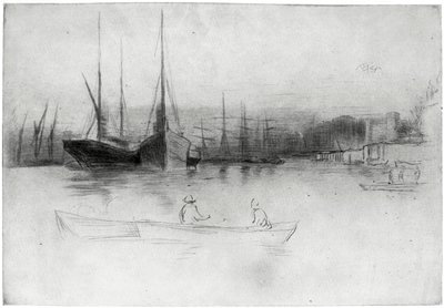 Bateaux à vapeur au large de la tour, 1875 - James Abbott McNeill Whistler