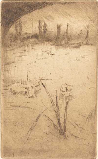 Cygne et iris, publié 1883. - James Abbott McNeill Whistler
