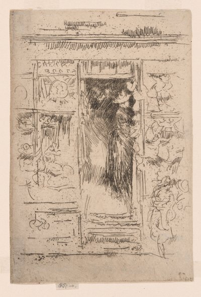 La Boutique de Bonnets, vers 1884-86 - James Abbott McNeill Whistler
