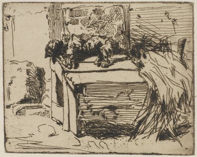 Le chien sur le chenil, 1858 (eau-forte sur papier) - James Abbott McNeill Whistler