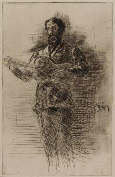 Le joueur de guitare M.W. Ridley, 1875 - James Abbott McNeill Whistler