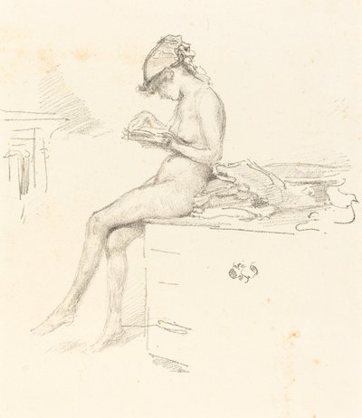 Le Petit Modèle Nu, Lisant - James Abbott McNeill Whistler