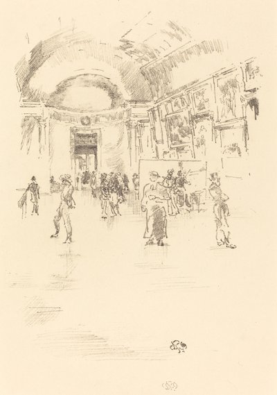 La Grande Galerie, Louvre, 1894 - James Abbott McNeill Whistler