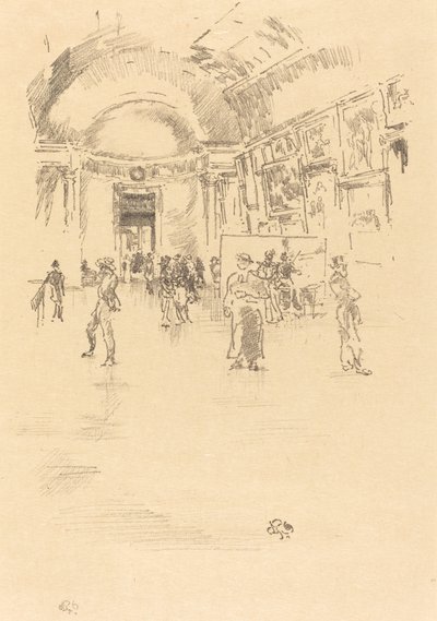 La Grande Galerie, Louvre - James Abbott McNeill Whistler