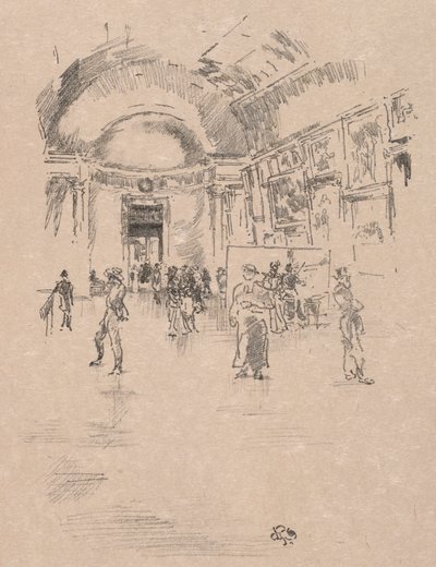La longue galerie, Louvre, 1894 - James Abbott McNeill Whistler