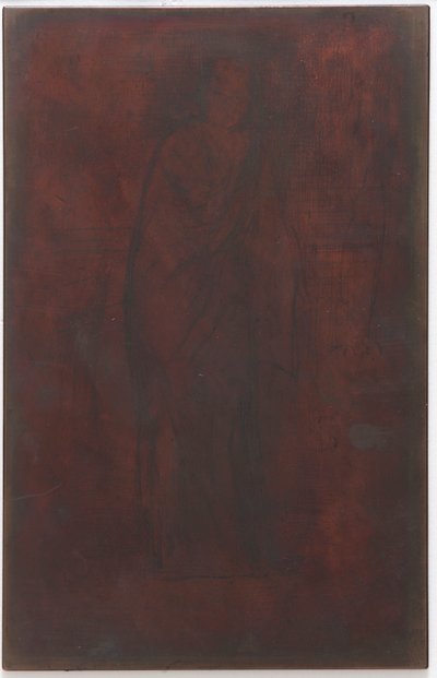 Le modèle se reposant : plaque d