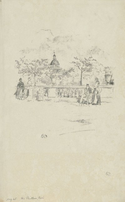 Le Panthéon, depuis la terrasse des Jardins du Luxembourg - James Abbott McNeill Whistler