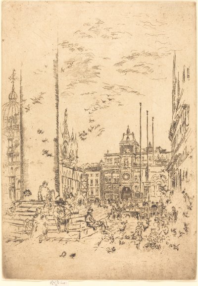 La Piazzetta, 1880 - James Abbott McNeill Whistler