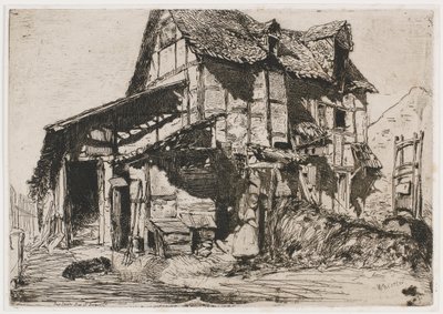 Le Logement Dangereux. Une des Douze Eaux-fortes de la Nature Le Set Français, 1858 - James Abbott McNeill Whistler