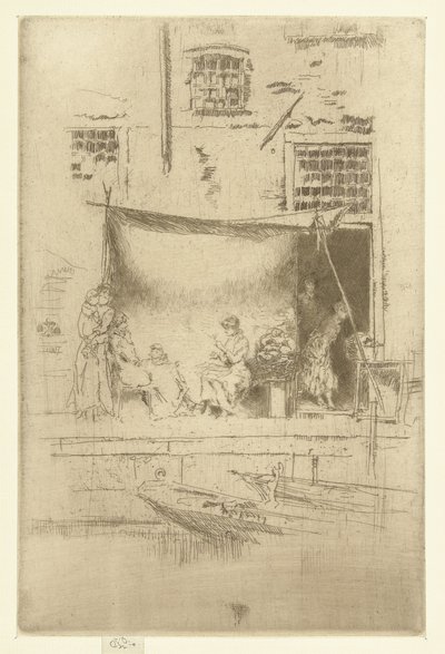 Femmes sous un parasol sur le quai - James Abbott McNeill Whistler