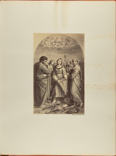 Raphaël, Sainte Cécile. Bologne. gravure - James Anderson