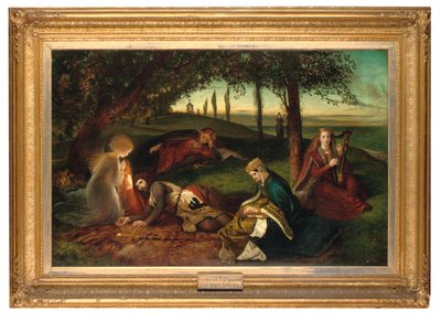 Le Sancgreall, le roi Arthur guéri de sa grave blessure - James Archer