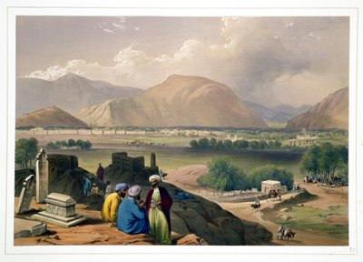 Kaboul, depuis un cimetière sur la crête de la montagne, au nord-est de la ville, de 