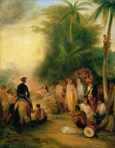 Suttee ou sacrifice de veuve brûlée - James Atkinson