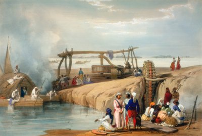 Roue persane élevant de l