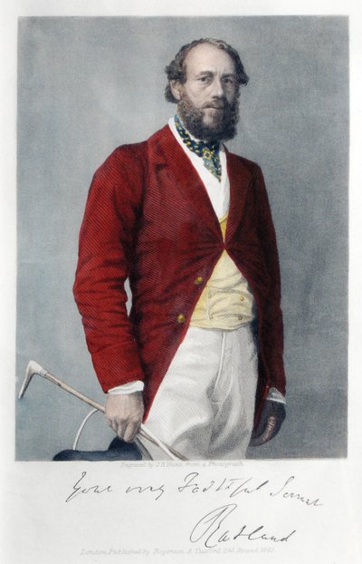 Le 6e duc de Rutland habillé pour la chasse, 1861 - James B. Hunt