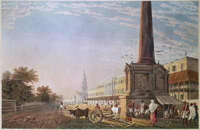 Bâtiments des écrivains, Calcutta, gravé par Robert Havell, pub. 1824 - James Baillie after Fraser