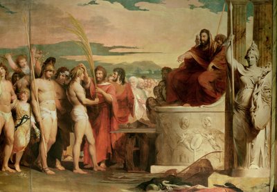 Couronnement des vainqueurs à Olympie, troisième de la série Le Progrès de la culture et de la connaissance humaines, (détail) - James Barry